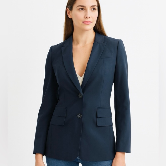 BOSS-Hugo Boss fundamental Wool navy suit blazer